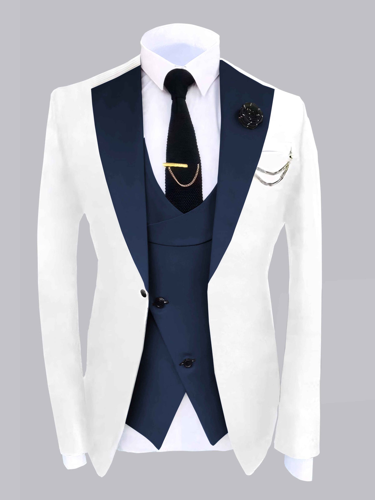 Classic Color-Block Craft Men's 2 Pieces Ceremony Suit