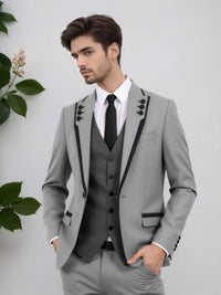 Elegant One Button Men's 3 Pieces Wedding Suits Business Suit