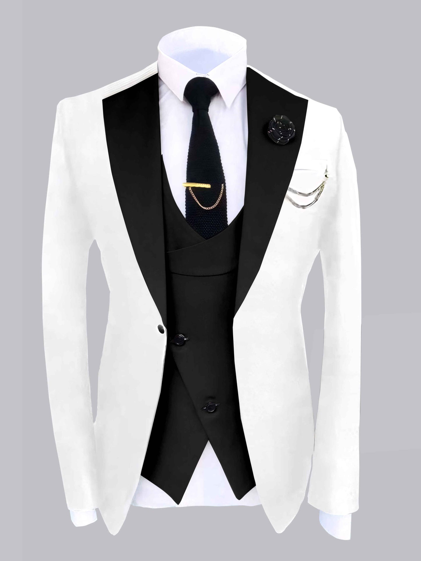 Classic Color-Block Craft Men's 2 Pieces Ceremony Suit