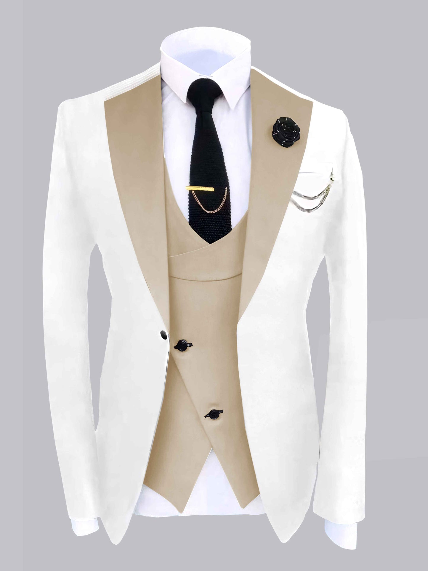 Classic Color-Block Craft Men's 2 Pieces Ceremony Suit