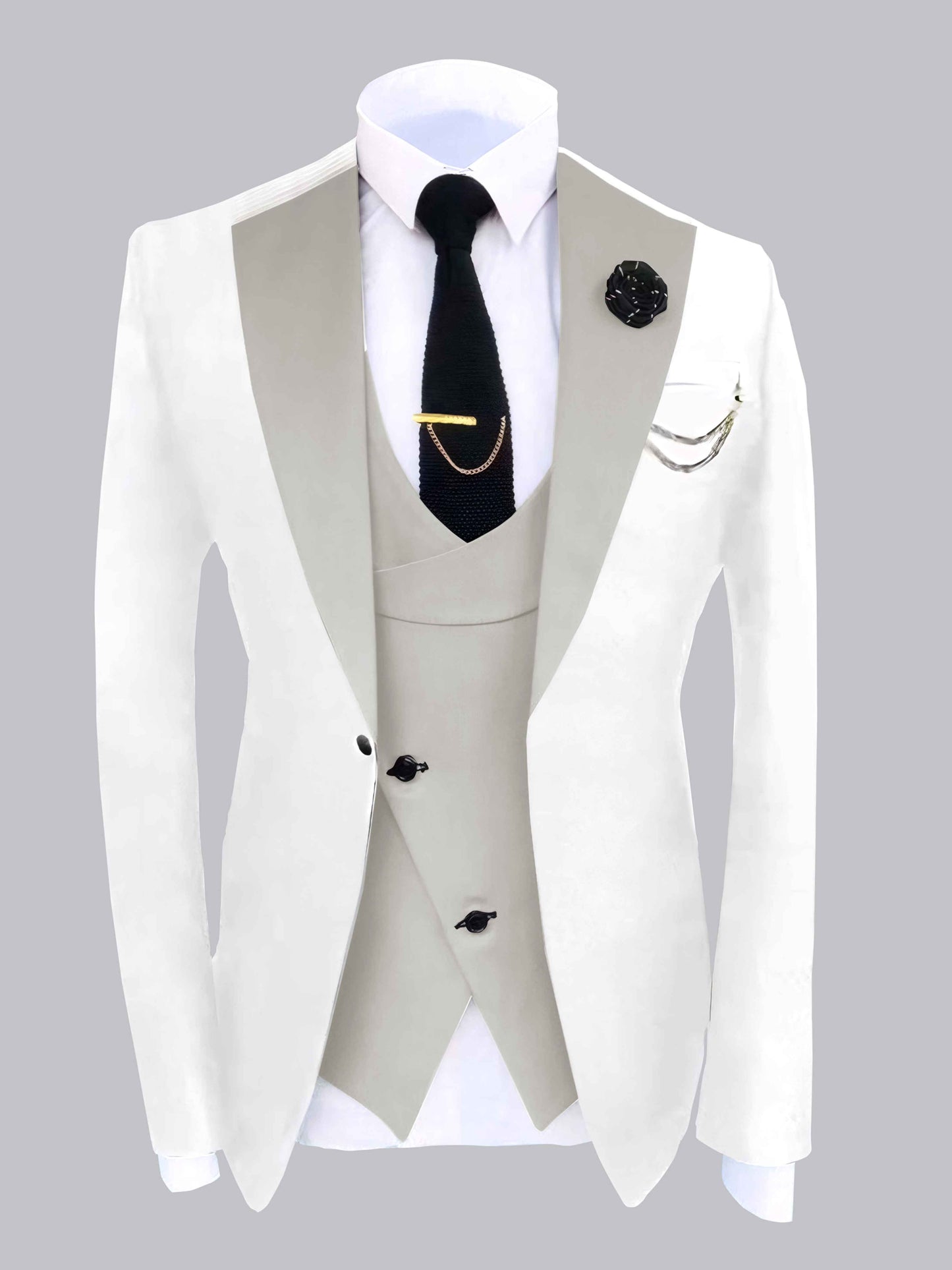 Classic Color-Block Craft Men's 2 Pieces Ceremony Suit