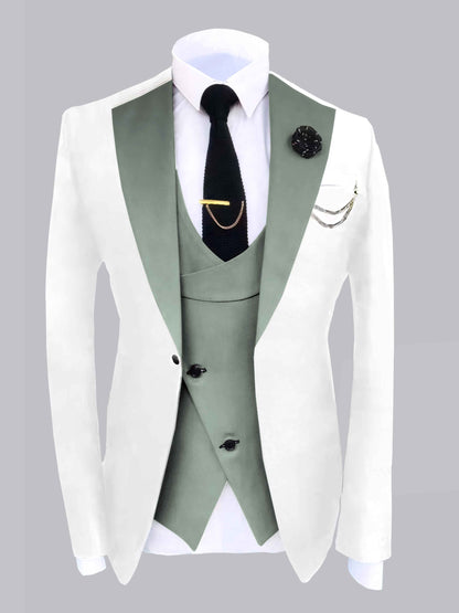 Classic Color-Block Craft Men's 2 Pieces Ceremony Suit