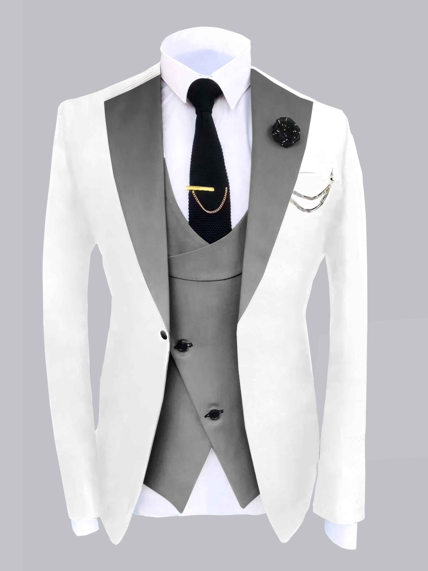 Classic Color-Block Craft Men's 2 Pieces Ceremony Suit