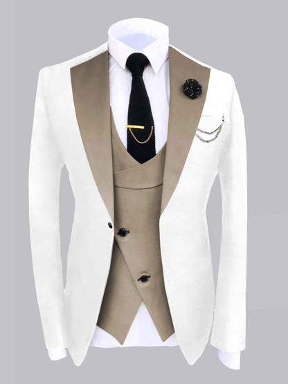 Classic Color-Block Craft Men's 2 Pieces Ceremony Suit