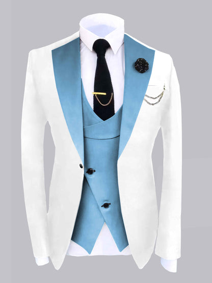 Classic Color-Block Craft Men's 2 Pieces Ceremony Suit