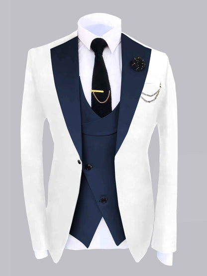 Classic Color-Block Craft Men's 2 Pieces Ceremony Suit