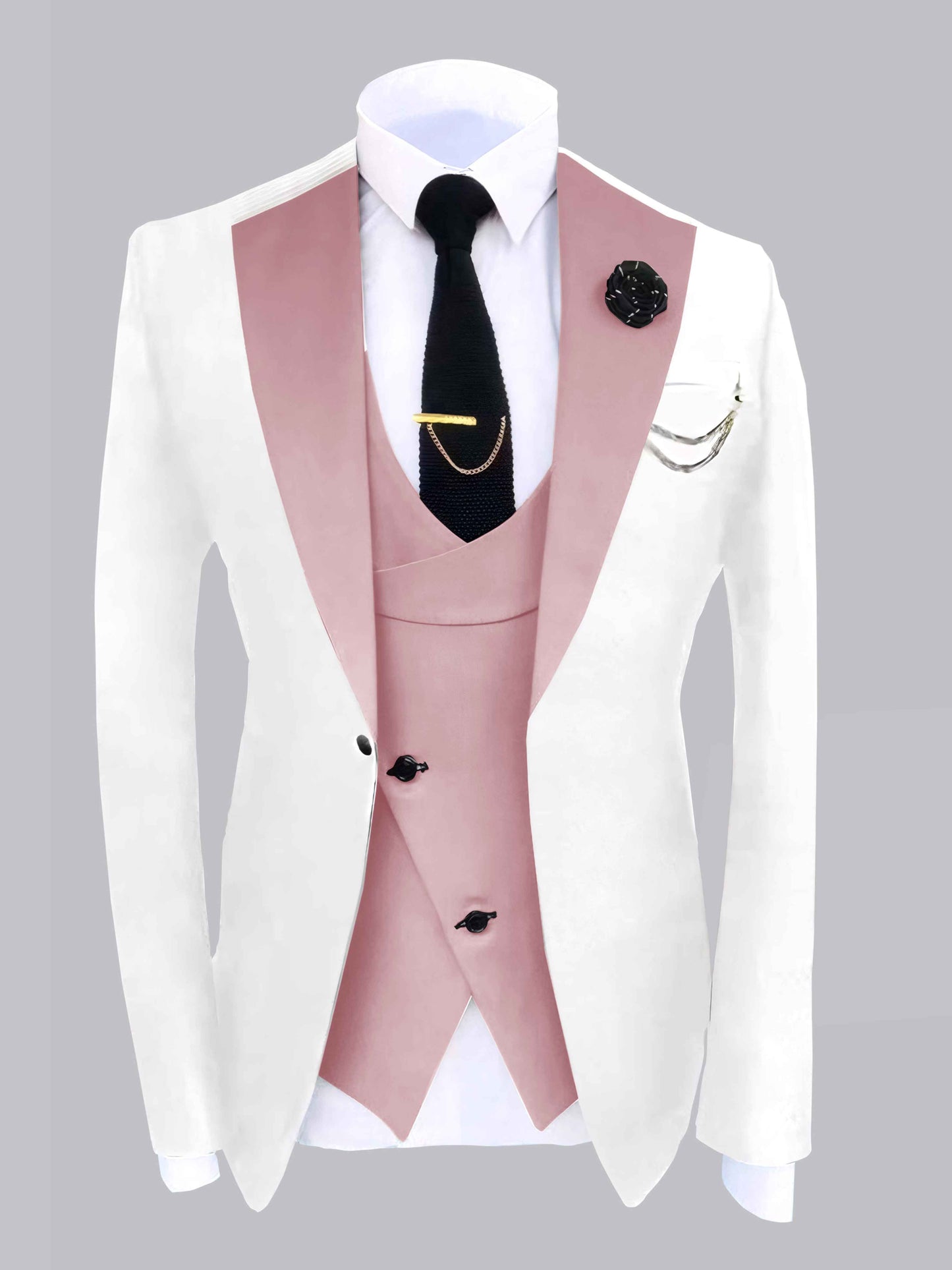 Classic Color-Block Craft Men's 2 Pieces Ceremony Suit