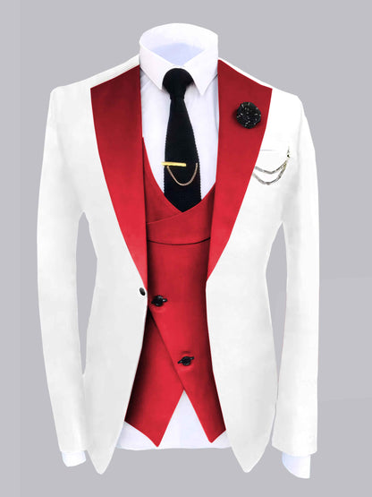 Classic Color-Block Craft Men's 2 Pieces Ceremony Suit