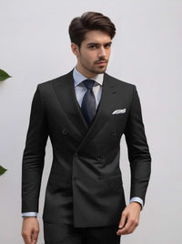Distinguished Slim Fit Double Breasted Men's 2 Pieces Wedding Suit