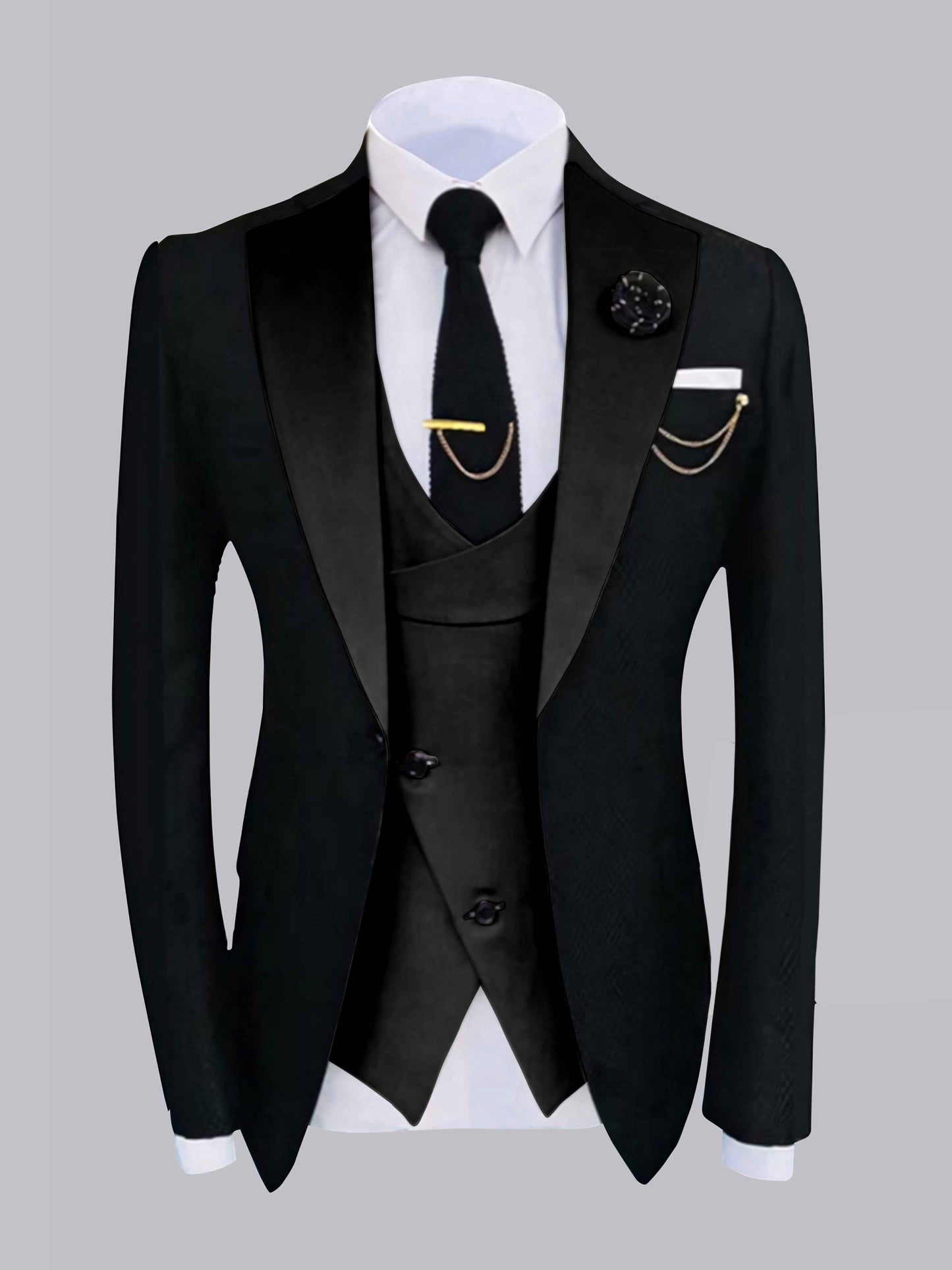 Heritage Contrast Trim Men's 2 Pieces Formal Occasion Suit