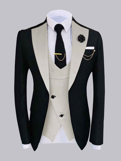 Heritage Contrast Trim Men's 2 Pieces Formal Occasion Suit