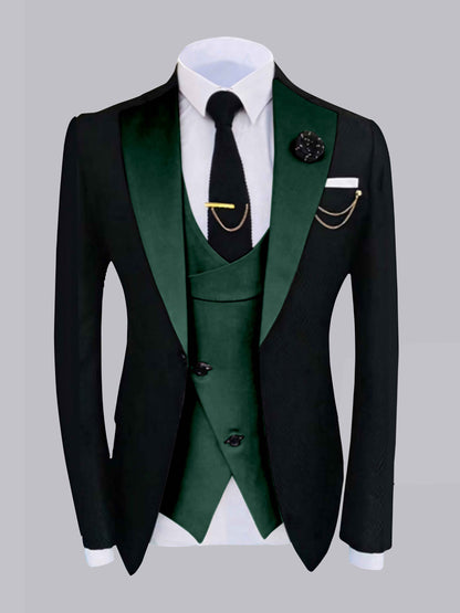 Heritage Contrast Trim Men's 2 Pieces Formal Occasion Suit