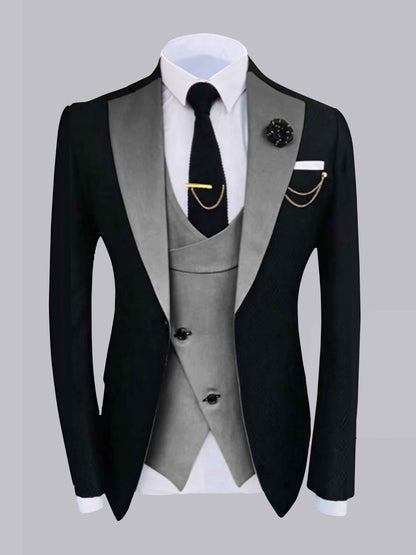 Heritage Contrast Trim Men's 2 Pieces Formal Occasion Suit