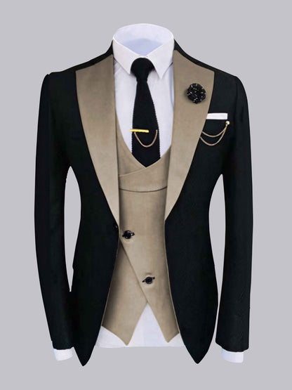 Heritage Contrast Trim Men's 2 Pieces Formal Occasion Suit