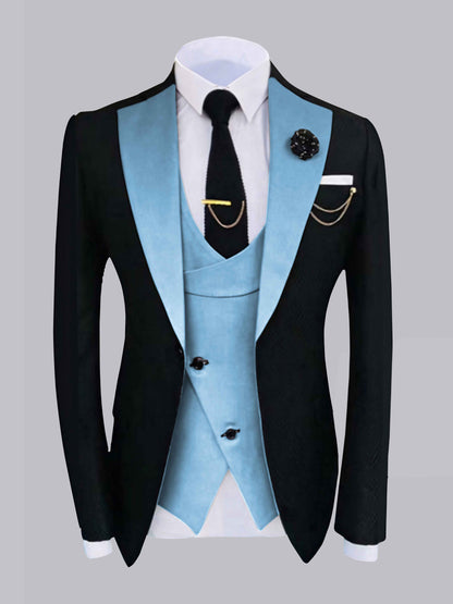 Heritage Contrast Trim Men's 2 Pieces Formal Occasion Suit