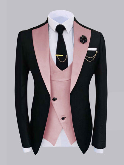 Heritage Contrast Trim Men's 2 Pieces Formal Occasion Suit