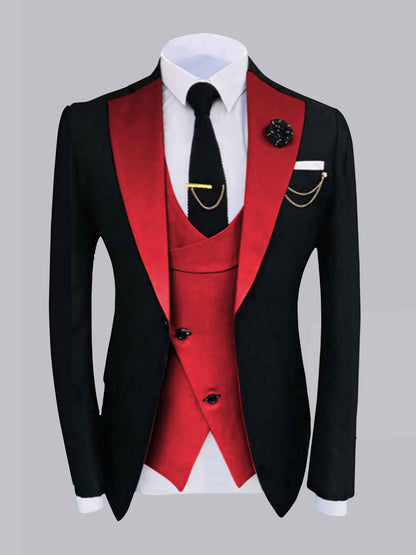 Heritage Contrast Trim Men's 2 Pieces Formal Occasion Suit