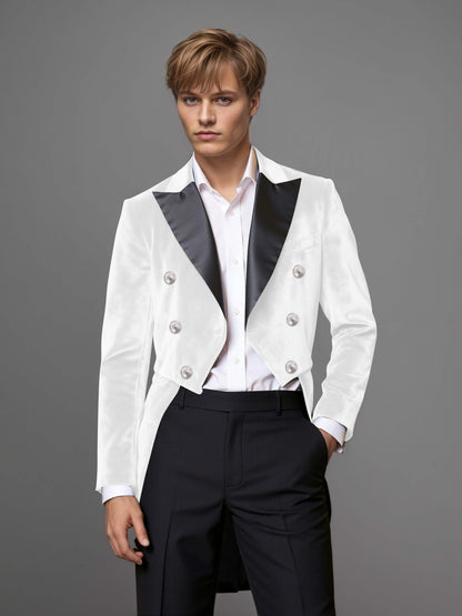 Luxurious Velvet Peak Lapel Men's 2 Pieces Double Breasted Tuxedo for Gala